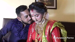 Newly Married Indian Girl Sudipa Hardcore Honeymoon First night sex and creampie - Hindi Audio