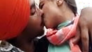 Sikh Punjabi couples kissing