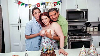 Stepmom Giving Special Freeuse Present for Her Stepson'_s Birthday - Cncmilf