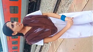 Indian College girl Fucked in Railway station