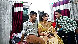 DESI MALLU BHABHI HADCORE THREESOME SEX WITH HER LOCAL TWO DEBAR WHEN SHE WAS ALONE AT HOME FULL MOVIE ( HINDI AUDIO )